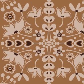 EARTHTONE FANCY FLORAL TWO