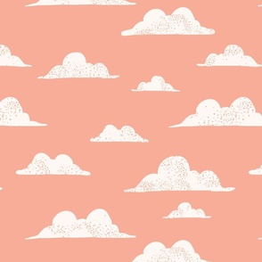 Fluffy Clouds - Light Coral Pink - Jumbo Scale