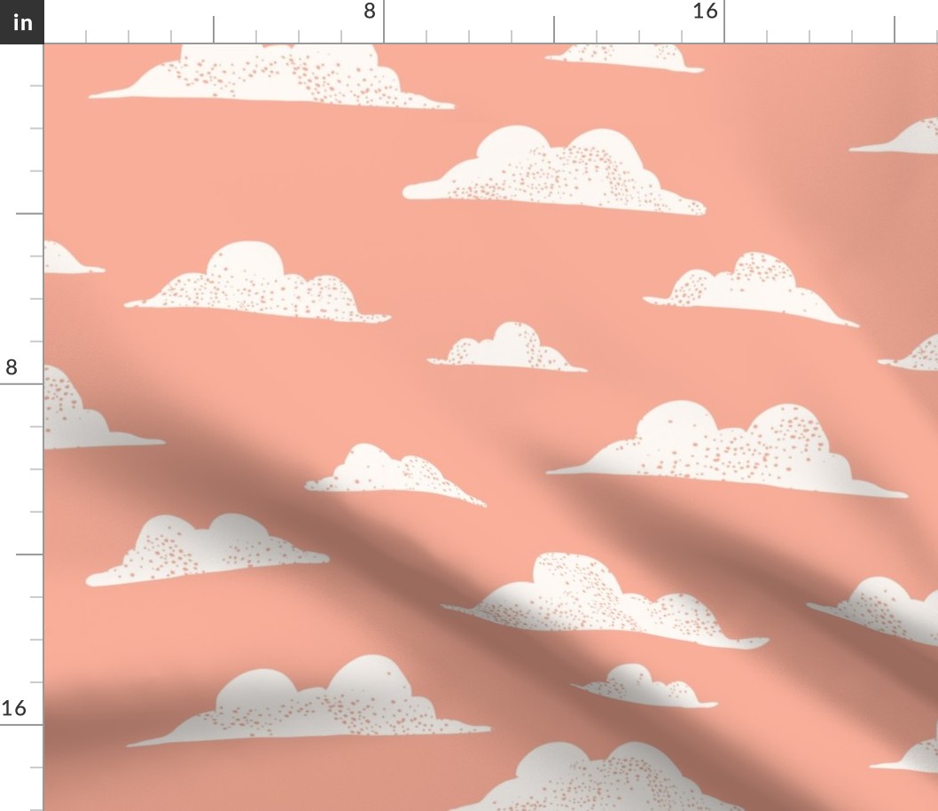 Fluffy Clouds - Light Coral Pink - Jumbo Scale
