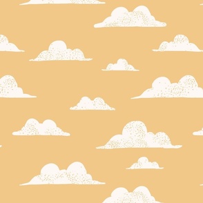 Fluffy Clouds - Pale Golden Yellow - Jumbo Scale
