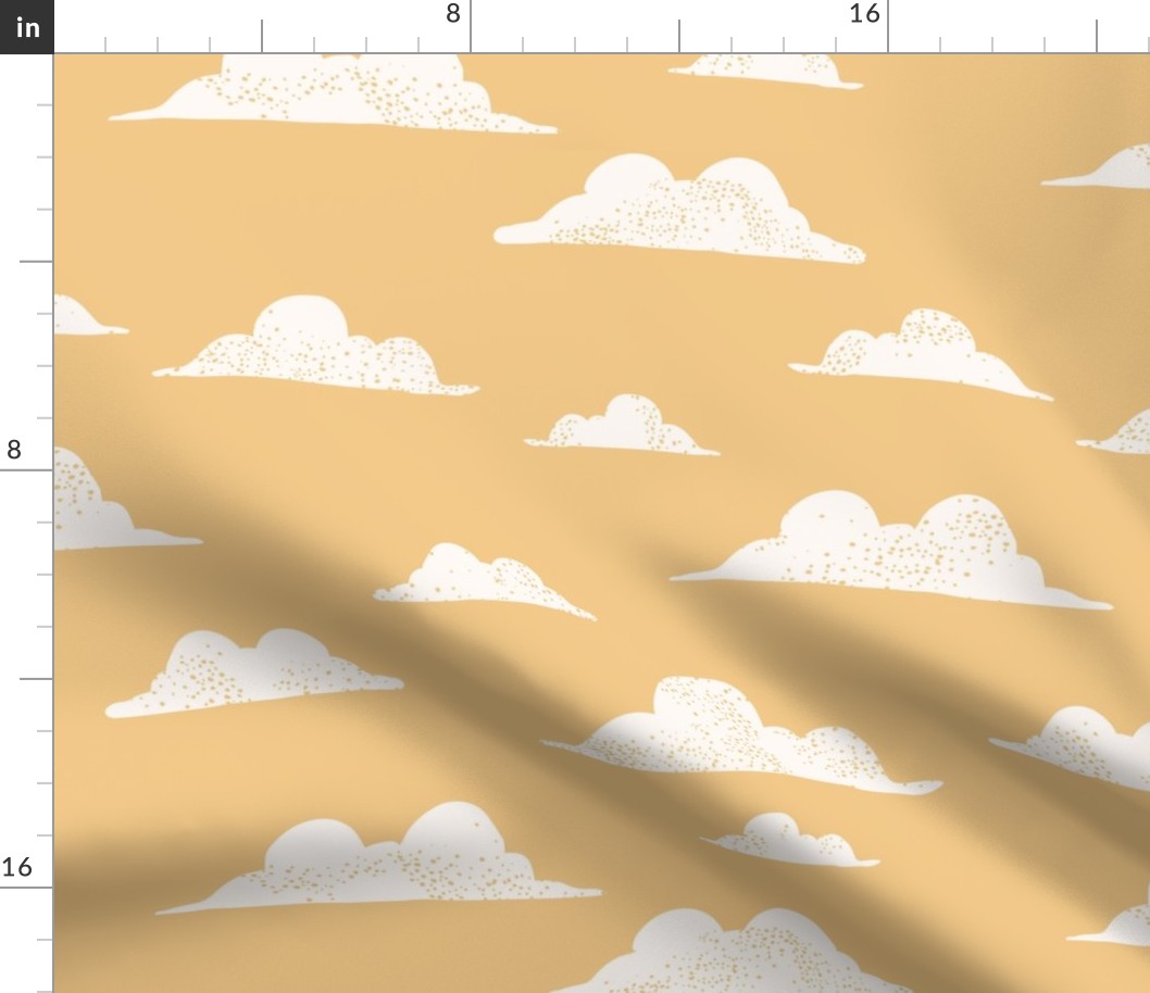 Fluffy Clouds - Pale Golden Yellow - Jumbo Scale