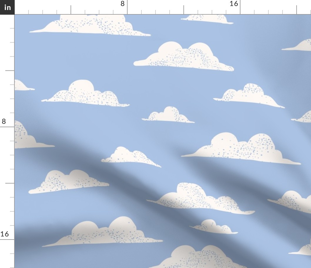 Fluffy Clouds - Light Periwinkle Blue - Jumbo Scale
