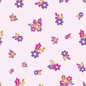 Bouquet seamless light pink background repeat pattern 