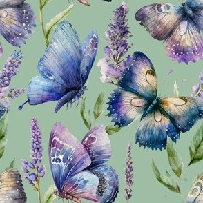 Lavender and Butterfly elegant watercolor design