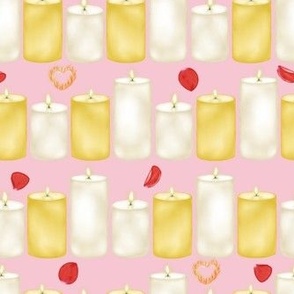 valentine's candles - pink