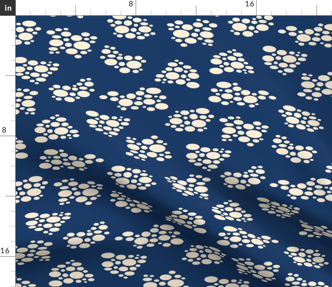 Wonderful Woodland - Dots - Navy Blue + White