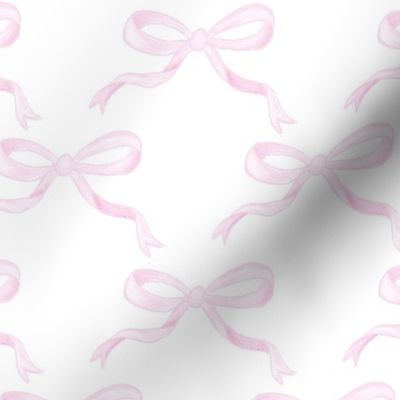 Watercolor baby pink bows