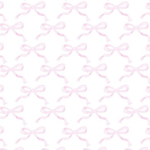 Watercolor baby pink bows