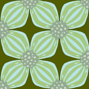 Dogwood -Sky and Mint - Large Scale