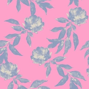 Watercolor Lilac Peonies Pink