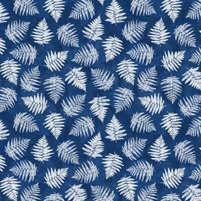 (MEDIUM) Scattered Ferns of the Pacific Northwest in Shibori style