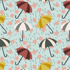 Umbrellas and Blossoms - Spring Garden 2023 collection