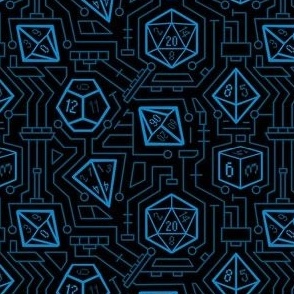 Tech D20 Pattern [Blue]