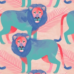 Dopamine Lions on pink