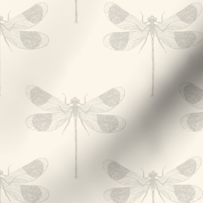 Dragonfly Off White - Large Scale - pointdelettre24