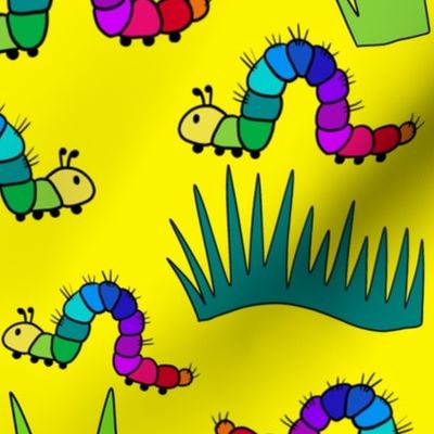 Rainbow Caterpillars - Yellow