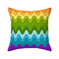 Large Scale Let Your Colors Shine Groovy Rainbow Stripes