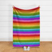 Large Scale Let Your Colors Shine Groovy Rainbow Stripes