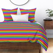 Small Scale Let Your Colors Shine Groovy Rainbow Stripes