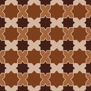 Earth tone Moroccan pattern