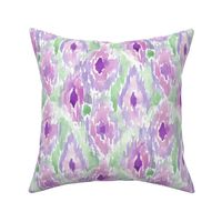 Siena paints in lilac and celadon green - watercolor ikat pattern - brush stroke abstract texture for modern home decor b118-3