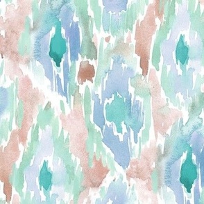 Siena paints - watercolor ikat pattern - brush stroke abstract texture for modern home decor b118-5