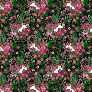 Unicorns in a Garden of Pink (small scale) 