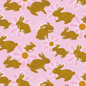 Rabbits and Flowers Pattern