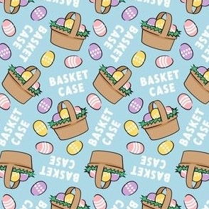  Basket Case - Easter basket and eggs - baby blue - C23