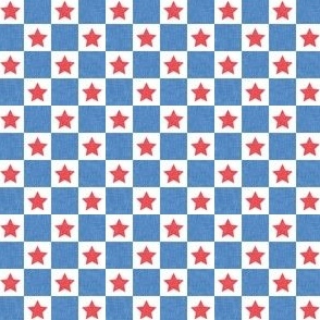 (1/2" scale) Star Checks - USA Patriotic Stars - light blue - LAD23