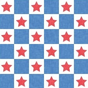 (1" scale) Star Checks - USA Patriotic Stars - light blue - LAD23