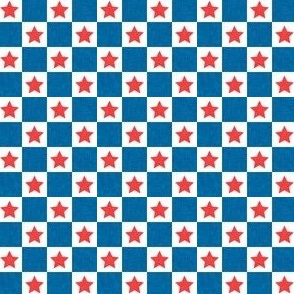 (1/2" scale) Star Checks - USA Patriotic Stars - Red/blue - LAD23