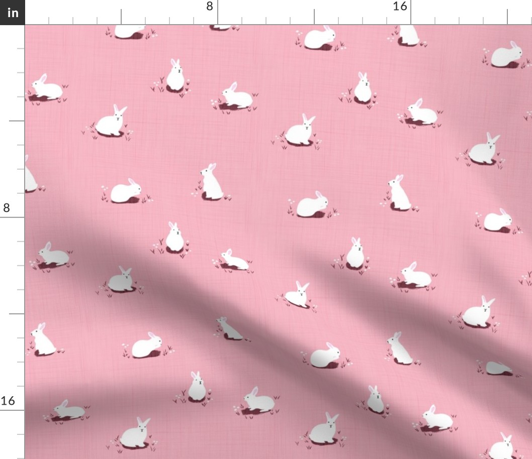 Rabbit garden on pink