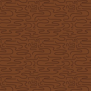 brown earth tone doodle swirls