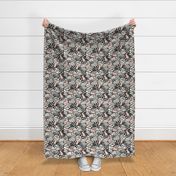 Bunny Rabbit Dreamland | Large Scale | Black Off-White and Blush