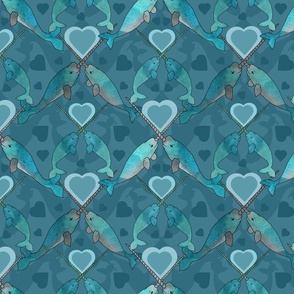 Narwhal Love (Blue)  