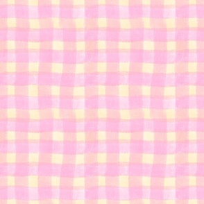 Plaid in pink and yellow
