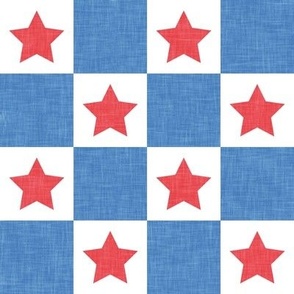 (2" scale) Star Checks - USA Patriotic Stars - light blue - LAD23
