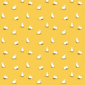 Rabbit Garden on Yellow