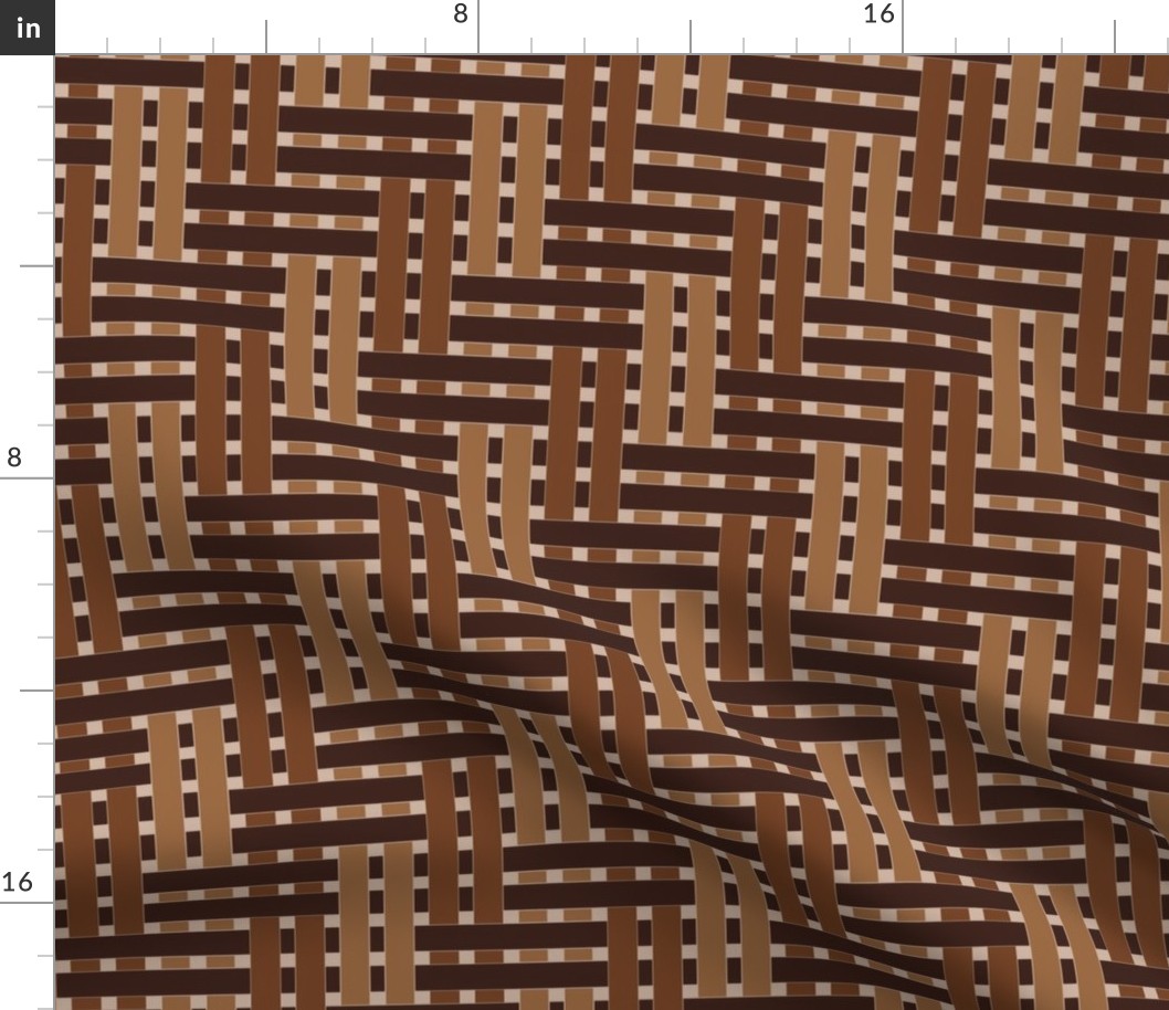 Earth Tone Double Twill Basket Weave