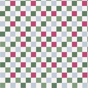 Pink Poison Flower Checkerboard (small repeat)