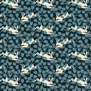 Rabbits in the Thicket - Small - Navy