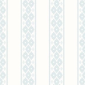 cross stitch stripe ivory blue 6 wallpaper scale by Pippa Shaw