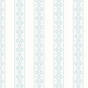 cross stitch stripe ivory blue 4 wallpaper scale by Pippa Shaw