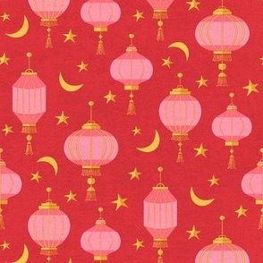 Small, Pink Chinese Lanterns