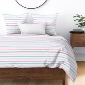 Textured Pastel Plums Colorful Thin Stripes LS