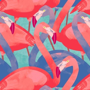 Dopamine Flamingo on aqua