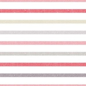 Textured Cute Berry Colorful Thin Stripes SS