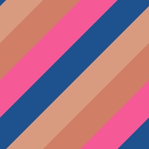 Diagonal Cabana Stripes in Electric Neutral Rainbow