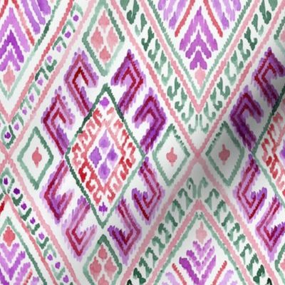 watercolore IKAT pink